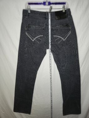 MMA Elite Men's Black Slim Straight Jeans Size 32x34